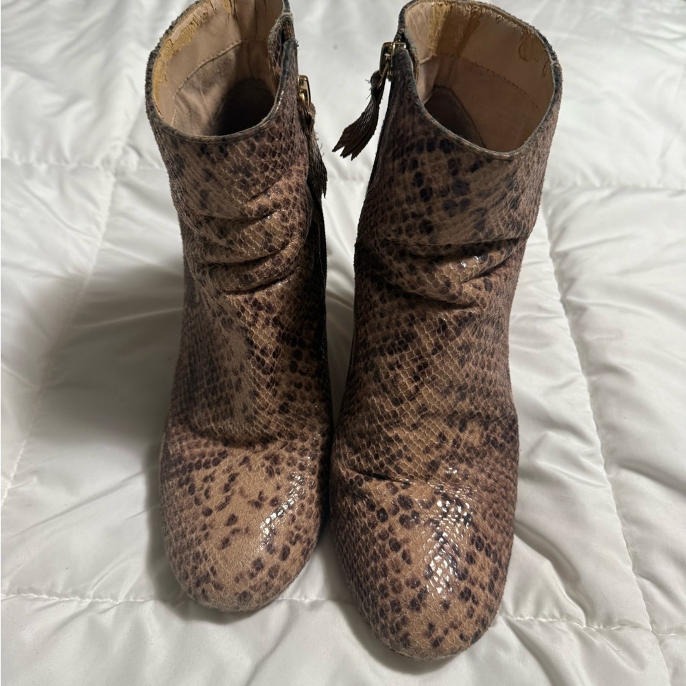 INC International Concepts Snake Print Ankle Booties- size 8